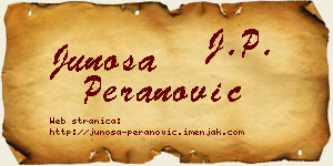 Junoša Peranović vizit kartica